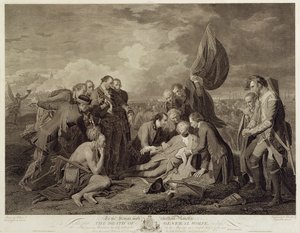 La Mort du général Wolfe (1727-59), gravée par William Woollett, c.1776